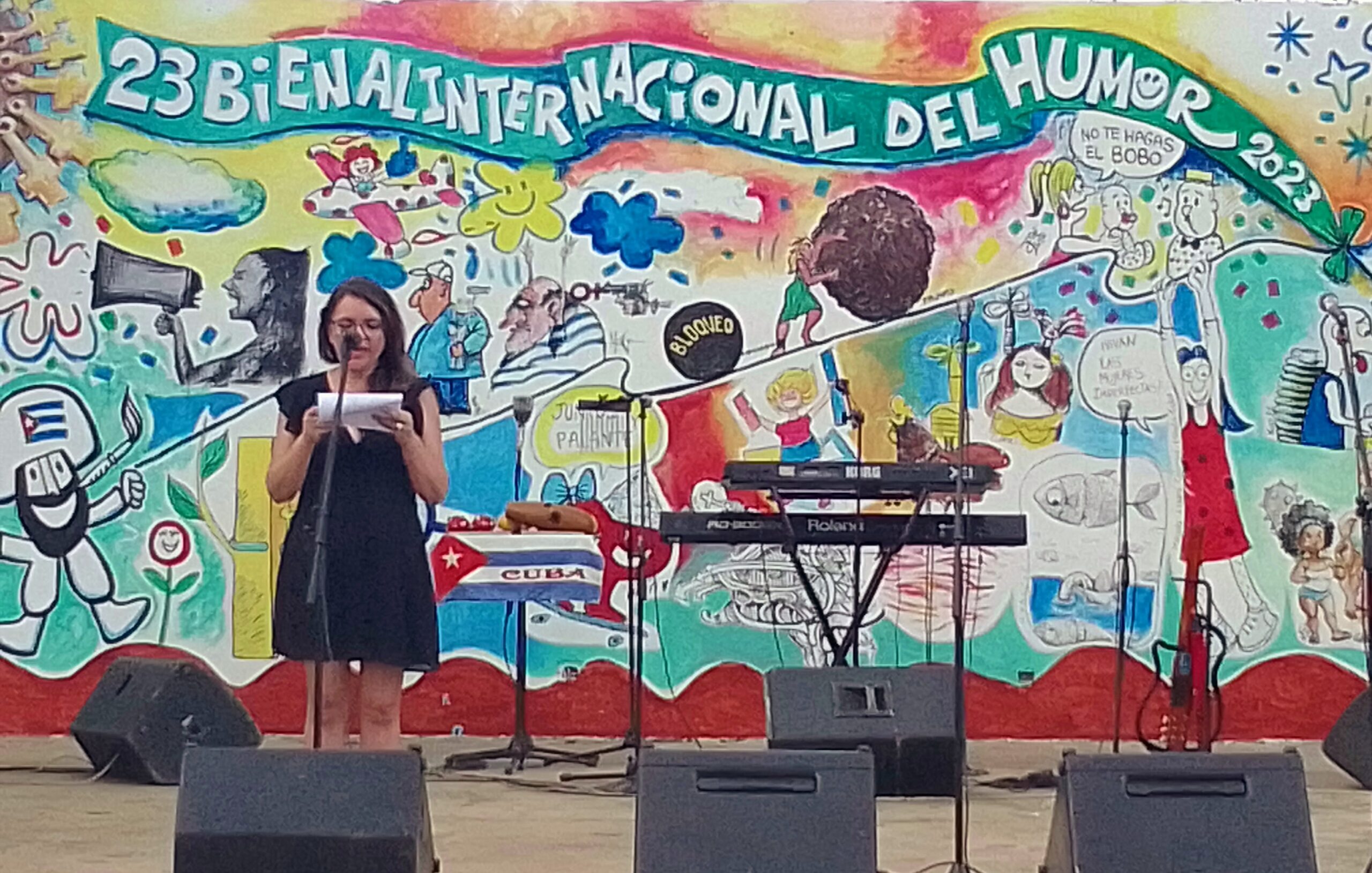 Imagen de clausura de la XXIII Bienal Internacional de Humorismo Gráfico, Parque del Humor, San Antonio de los Baños