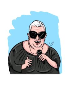 VIII Salón Nacional de Artes Plásticas "José Luis Posada". Mención Caricatura Personal Autor: Luis Enrique Pérez Hechavarría Título: Homenaje a Tomasita