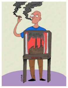 VIII Salón Nacional de Artes Plásticas "José Luis Posada". Mención Humor General Autor: Julio.César Rodríguez Martínez Título: Contaminación interna