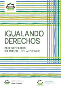 Imagen que identifica al Día Mundial del Alzheimer en 2025, "Igualando derechos"