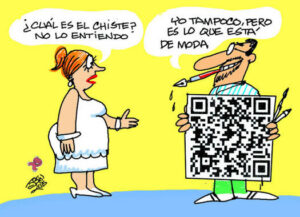 El QR de adorno y el billete que no vale